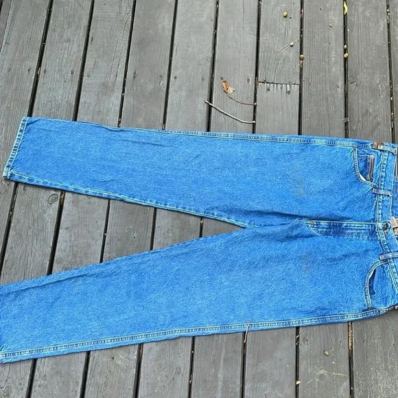 JEANS-MEN'S-MADISON CREEK OUTFITTERS-38x34-RELAX FIT-WORK-LEISURE-LEATHER YOKE - Picture 6 of 6